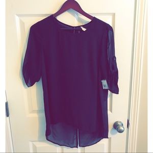 KENSIE Sheer Hi-Low Top NWT sz Small